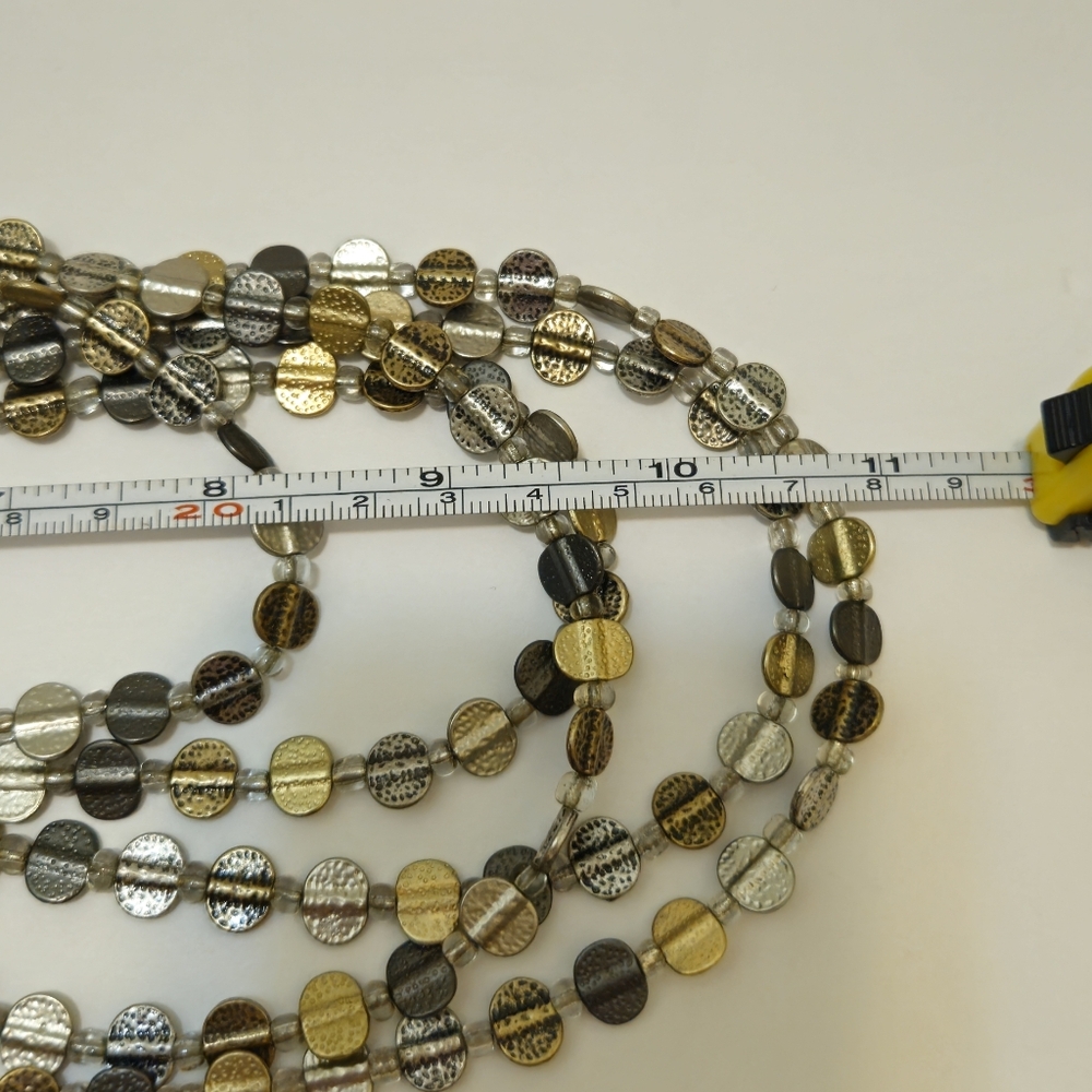 Chicos Asha Multitone Statement Necklace & Stretc… - image 8